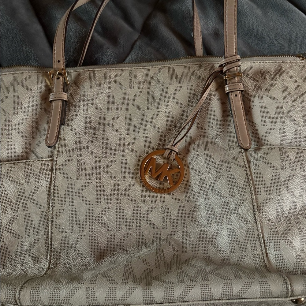 Michael Kors Cream Logo Tote